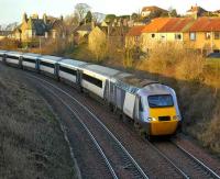 The NXEC 0910 Edinburgh - Aberdeen passing Aberdour in winter sunshine on 6 January 2008 <br><br>[Bill Roberton 06/01/2008]