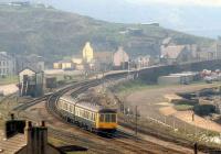 DMU passing Parton on the Cumbrian Coast line circa 1991.<br><br>[Ian Dinmore //1991]