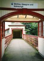 Footbridge leading to the southbound platform at Gleneagles in June 1998.<br><br>[David Panton /06/1998]