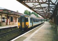 156 439 with an early evening Glasgow - Perth service at Gleneagles in June 1998.<br><br>[David Panton /06/1998]