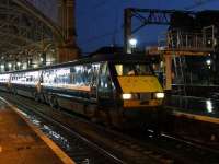 NXEC service for Kings Cross about to depart from Platform 10 at Glasgow Central on 19th January<br><br>[Graham Morgan 19/01/2008]