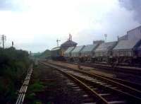 A <I>Peak</I> takes a trainload of clayhoods away from Bugle, Cornwall in 1977.<br><br>[Ian Dinmore //1977]