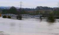 Flooding under the new Earn Viaduct. 26th January 2008.<br><br>[Brian Forbes 26/01/2008]