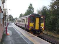 156430 southbound ex-Glasgow Central about to leave Hairmyres on 13 October 2007 on the last leg of its journey to East Kilbride.<br><br>[David Panton 13/10/2007]