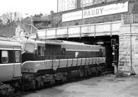 CIE 085 takes a train out of Cork in 1988.<br><br>[Bill Roberton //1988]