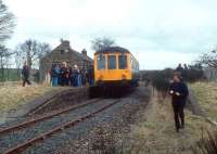 Photostop at Strichen on a railtour from Aberdeen in 1979.<br><br>[Ian Dinmore //1979]