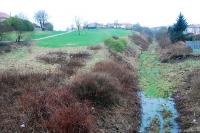 Possil Junction looking west. To the left was the route to Hamiltonhill (cutting infilled) and to the right the route of the line to Dumbarton.<br><br>[Ewan Crawford 02/02/2008]