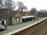 Southbound platform at Pitlochry - 11 February 2008.<br><br>[John Gray 11/02/2008]