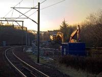 Remains of Hyndland signalbox, 3 January 2008.<br><br>[Andy Kirkham 03/01/2008]
