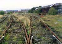 This was the site of the former SRPS Falkirk depot in 1988. By this time everything had been removed and the site was awaiting re-use.<br><br>[Ewan Crawford //1988]