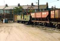 NCB No 11 (EE/Baguley 1795/3351 of 1951) takes a consignment of coal for the staithes away from Westoe Colliery, South Shields in 1983.<br><br>[Colin Alexander //1983]