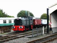 A Ruston diesel shunter making up a train at SRPS Boness in 2007.<br><br>[Brian Forbes //2007]