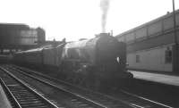 A northbound train at Carlisle in 1964 behind A2 Pacific 60527 <I>Sun Chariot</I>.<br><br>[K A Gray //1964]