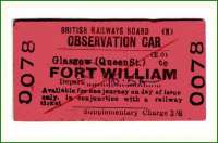 Supplementary ticket covering use of the observation car between Glasgow Queen Street and Fort William. Sounds like a good deal at 3/6d!<br><br>[John McIntyre //]