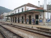 Pinhao is on the Porto to Pocinho line through Portugals Douro Valley. The station is renowned for the beautiful tiled wall pictures depicting local scenes. It is in the heart of the Port vineyards and enjoys a regular service of trains from Porto up to the railhead at Pocinho, near the Spanish border.<br><br>[Mark Bartlett 04/02/2007]