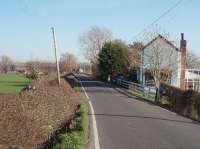 Cogie Hill Halt (SD 446468) Cogie Hill Crossing Cottage looking towards Nateby and Garstang.<br><br>[Mark Bartlett 16/02/2008]