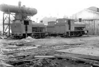 Pugs on shed at Polkemmet Colliery in October 1973.<br><br>[John Furnevel 15/10/1973]