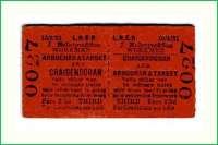 LNER third class workmans ticket between Arrochar & Tarbet and Craigendoran dated 10 August 1931 issued on behalf of J McIntyre & Son.<br><br>[John McIntyre 17/07/2004]