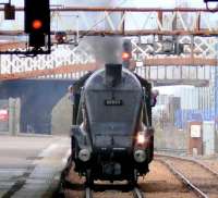 View of 60009 <I>Union of South Africa</I> running through Platform 4 at Perth on 14th March 2008.<br><br>[Brian Forbes 14/03/2008]