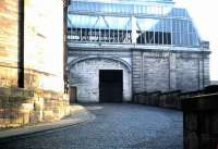 The <I>carriage drive</I> up to Leith Central from Leith Walk in November 1985.<br><br>[David Panton /11/1985]