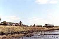 Scene at Culross on 21 June 1992 as the <I>Scottish Power Express</I> arrives for the towns 400th anniversary celebrations.<br><br>[Craig Seath 21/06/1992]