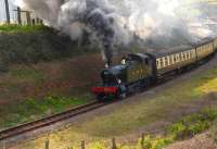 5552 sets out from Watchet for Williton on the West Somerset Railway on 24 March.<br><br>[Peter Todd 24/03/2008]