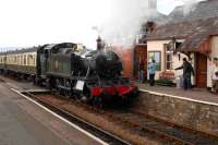 4160 arriving at Blue Anchor on the West Somerset Railway on 24 March.<br><br>[Peter Todd 24/03/2008]
