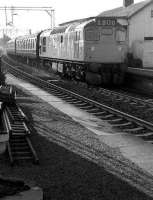 A morning West Highland service passes through Cardross en route to Oban in 1972.<br><br>[John McIntyre //1972]