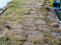 Top surface of the Mid Pier at Charlestown Harbour on 19 March 2008. The pier is paved with stone sleeper blocks.<br><br>[Grant Robertson 19/03/2008]