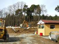 Work under way on the new station for the Deeside Railway at Milton of Crathes. A notice on the fence gives Sunday April 27th as the opening date.<br><br>[John Gray 26/03/2008]