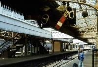 Lower quadrant signals on platform 6 (looking north) in 1980<br><br>[John Williamson 31/05/1980]