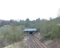 North portal of Moncrieff Tunnel. The remains of  turn out from Perth South Yard can be seen on the lower left.<br><br>[Brian Forbes 29/03/2008]