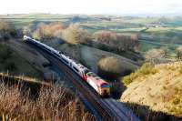 Sunday diversion about to enter the north portal of the Wharton Fell Tunnel just south of Kirkby Stephen.<br><br>[Ewan Crawford 30/-3/2008]