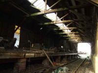 Interior of the goods shed at Laurencekirk, home of many (soon to be evicted) pigeons.<br><br>[John Gray 26/03/2008]