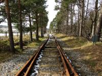 A view along the line towards Banchory from the Deeside Railways new station at Milton of Crathes on 26 March 2008.<br><br>[John Gray 26/03/2008]