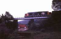 37402 crosses the viaduct north of Crianlarich station with a Glasgow Queen Street - Fort William train in August 1987.<br><br>[Ian Dinmore 10/08/1987]