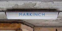 <I>Gill Sans</I> lettering, as used by British Railways from 1948 to 1964, seen tucked away one level above the platform at Markinch on 22 August 2007. The last remaining example in Scotland perhaps?<br><br>[David Panton 22/08/2007]