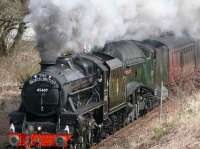 45407 pilots 60009 at the head of <I>The North Briton</I> passing Kingswood, on Day 2 of a five day tour of Scotland.<br><br>[Brian Forbes 13/04/2008]