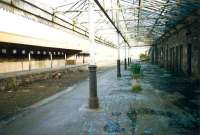 Dunfermline Upper in 1988 shortly before demolition looking towards Townhill Junction. Sleeper indentations remain following lifting of the remaining single line serving Comrie Colliery.<br><br>[Grant Robertson //1988]