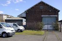 The former goods shed at Sinclairtown on 31 March 2008, with rails still in place.<br><br>[Bill Roberton 31/03/2008]