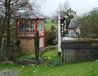 Lanefoot Crossing Signalbox and signals in preservation at Caton Green near Claughton. But where did they come from?<br><br>[Ewan Crawford 02/04/2008]