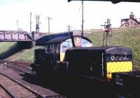 Clayton D8579 shunts at the north end of Carstairs station on 8 June 1969.<br><br>[John McIntyre 08/06/1969]