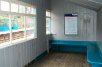 Inside the old shelter on the eastbound platform at Glaisdale.<br><br>[Ewan Crawford 03/04/2008]