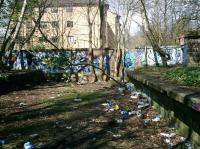 <h4><a href='/locations/K/Kirklee'>Kirklee</a></h4><p><small><a href='/companies/G/Glasgow_Central_Railway'>Glasgow Central Railway</a></small></p><p>Remains of the Glasgow Central Railway at Kirklee Station site.  Looking north in April 2008 to where the railway bridge crossed Ford Road. Please excuse the litter. 11/16</p><p>24/04/2008<br><small><a href='/contributors/Alistair_MacKenzie'>Alistair MacKenzie</a></small></p>