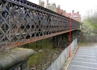 Vicars Bridge, Preston, looking towards the former L&Y Park Hotel on 19 April 2008. The East Lancs lines leaving Preston station once passed below.<br><br>[John McIntyre 19/04/2008]