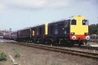 The Royal train stands at Aberystwyth on 31 May 1996 having conveyed the Prince of Wales on a visit to the University of Wales. <br><br>[Ian Dinmore 31/05/1996]