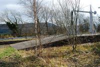 Side view of the water column and platform at Battersby from a popular dog walking route. Battersby is much diminished with one platform in use now.<br><br>[Ewan Crawford 03/04/2008]