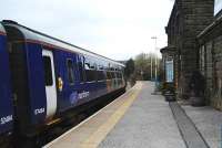 A Whitby - Middlesbrough service draws to a stop at Lealholm in March 2008. View looks west.<br><br>[Ewan Crawford 03/04/2008]