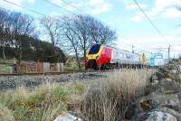 Virgin service on the former level crossing at Scout Green. View looks south in April 2008.<br><br>[Ewan Crawford 14/04/2008]