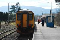 Scene at Battersby in April 2008. The overgrown bay platform on the right has long been out of use as the crew of a Middlesbrough - Whitby train changes ends and maintenance staff check out relay cabinets alongside the platform. No passenger activity took place.<br><br>[Ewan Crawford 03/04/2008]